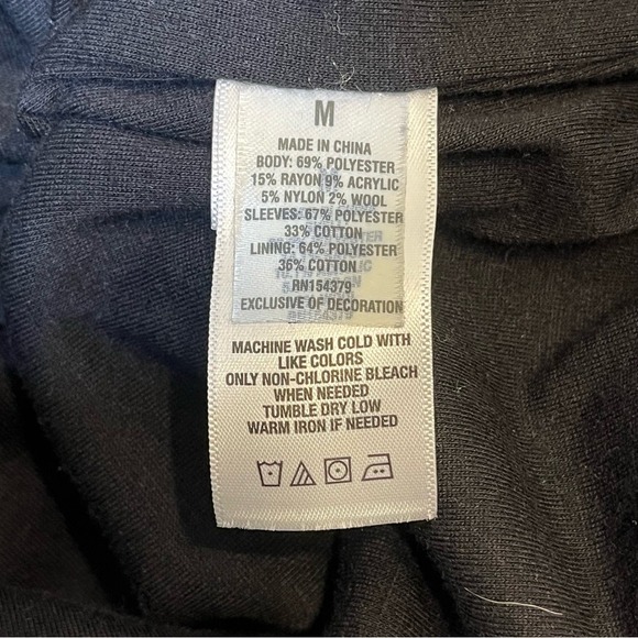 Aeropostale Varsity Snap Front Jacket Women's Black Gray Size M Preppy Academia - Picture 6 of 8